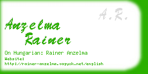 anzelma rainer business card